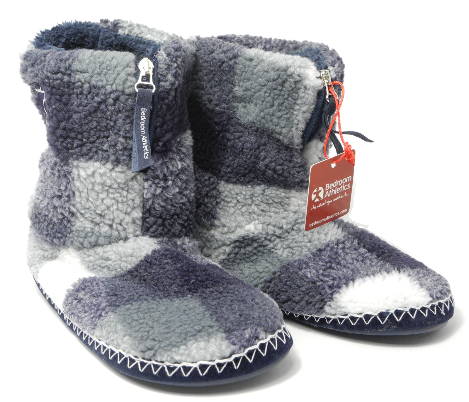 Bedroom Slippers Mens
 Mens Bedroom Athletics Sherpa Fleece Warm Fur Zipped Boots