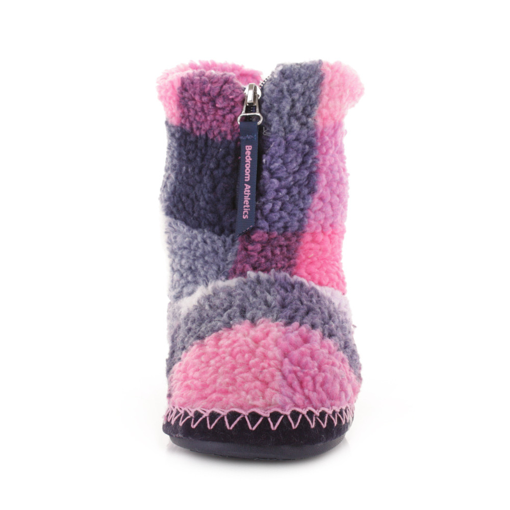 Bedroom Slippers Womens
 Womens Bedroom Athletics Macgraw Navy Pink Check Fleece