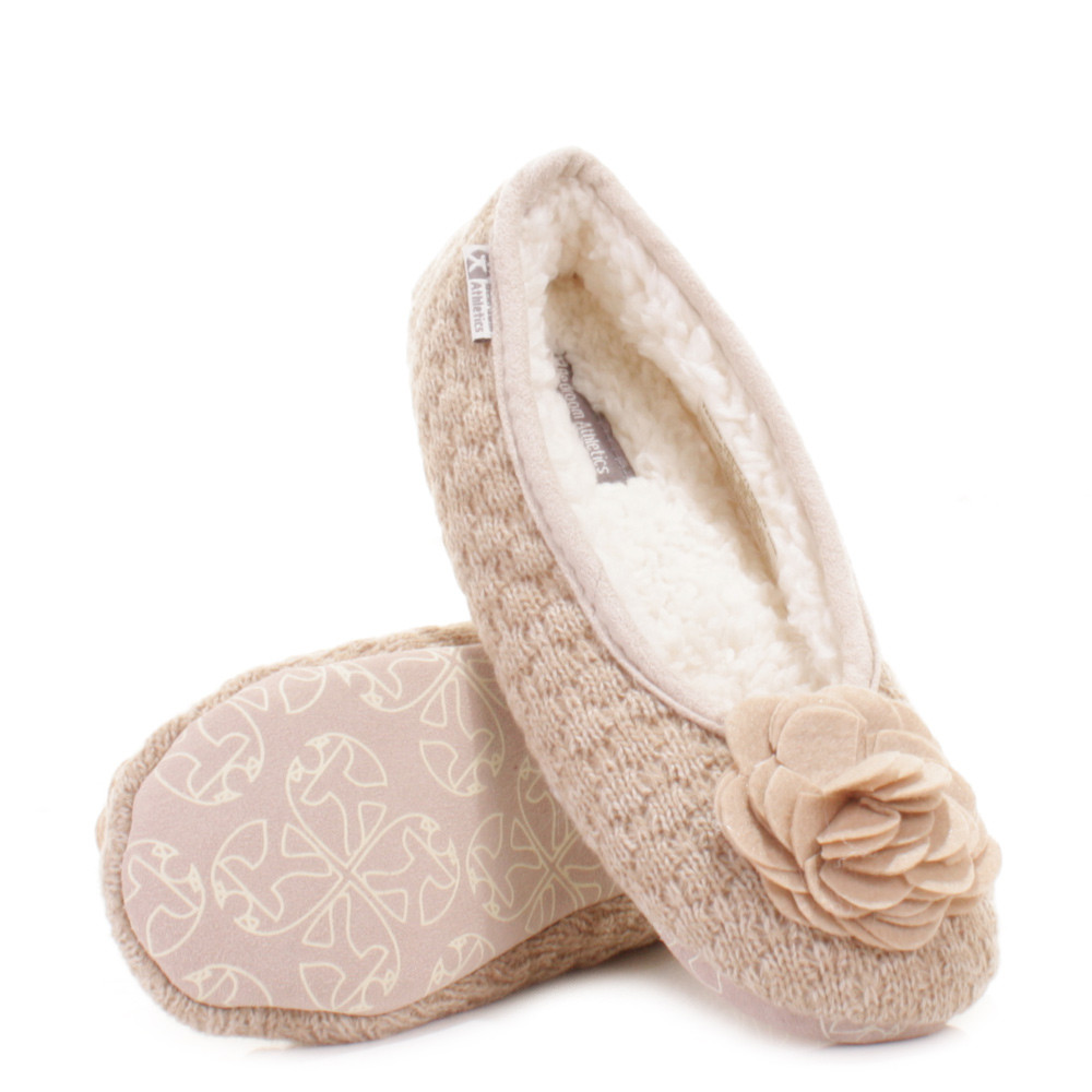 Bedroom Slippers Womens
 WOMENS BEDROOM ATHLETICS CHARLIZE NATURAL FLEECE KNIT