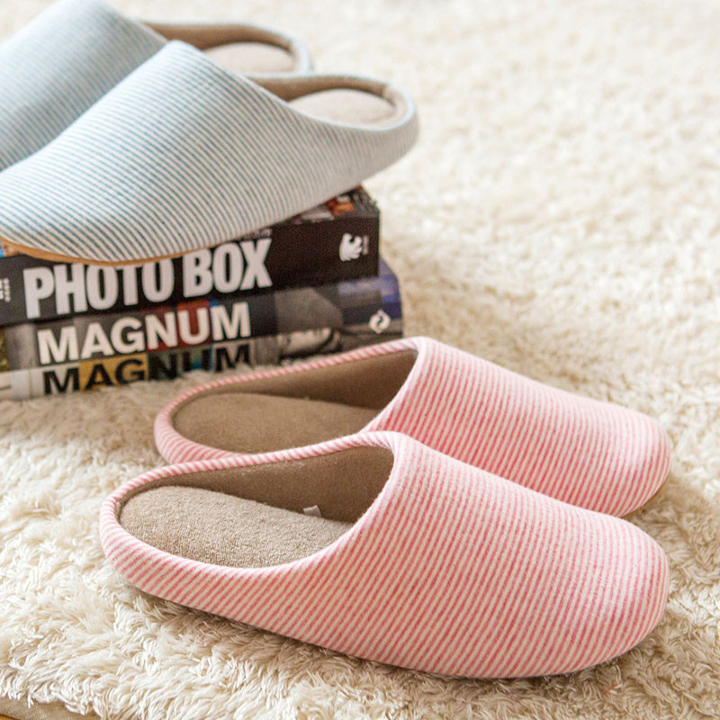 Bedroom Slippers Womens
 2016 Soft Home Slippers Women Stripe Warm House Slippers