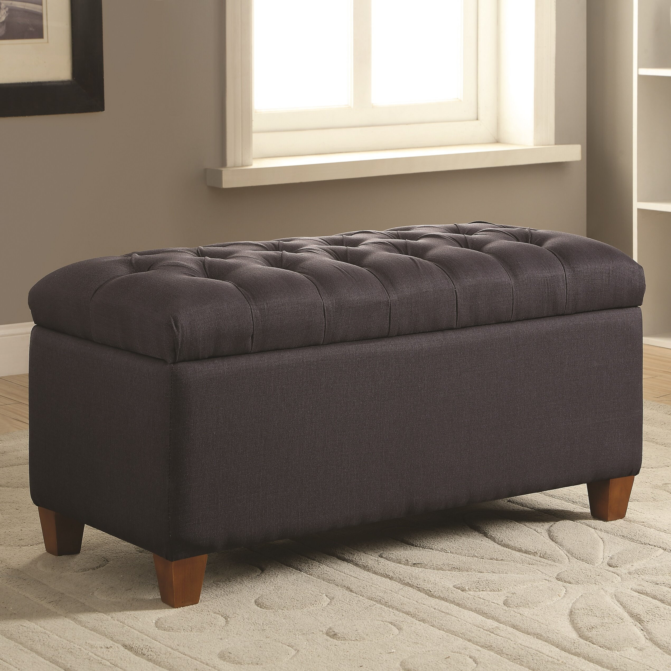 Bedroom Storage Benches
 Alcott Hill Henderson Upholstered Storage Bedroom Bench