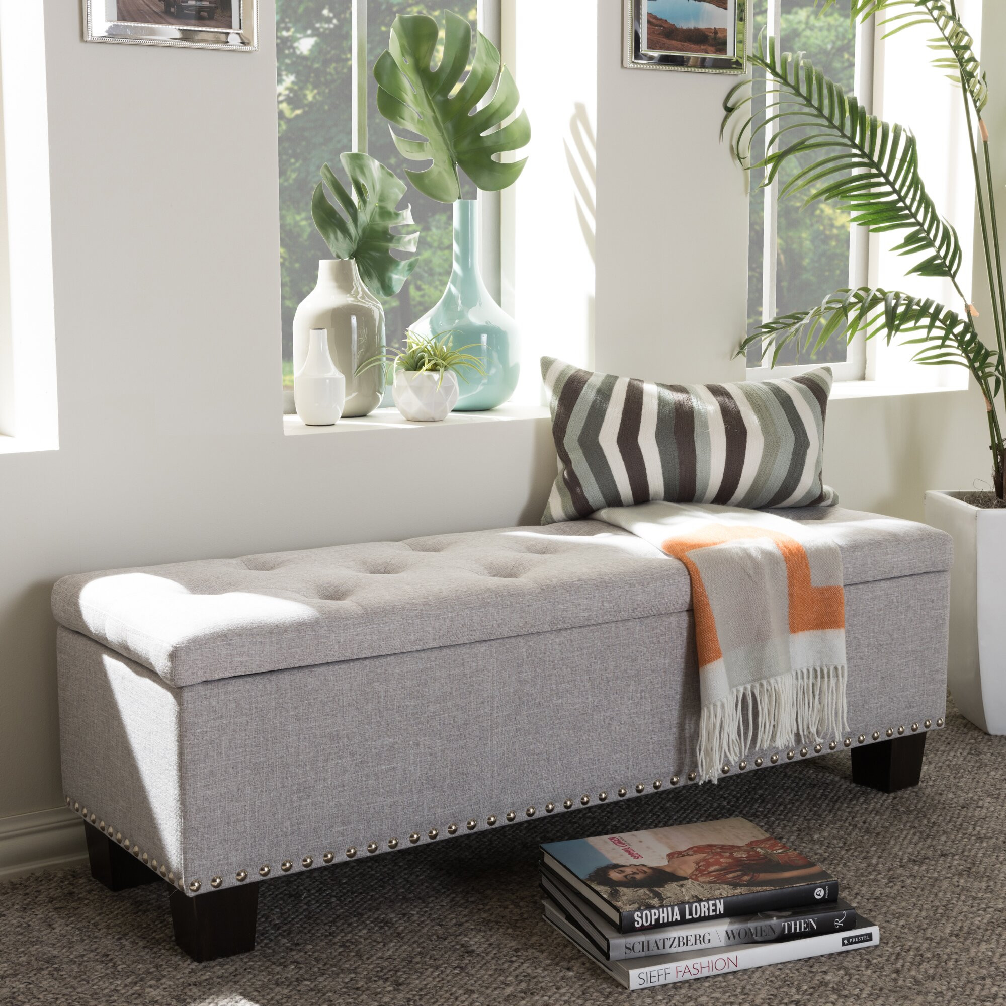 Bedroom Storage Benches
 Wholesale Interiors Baxton Studio Giulia Upholstered