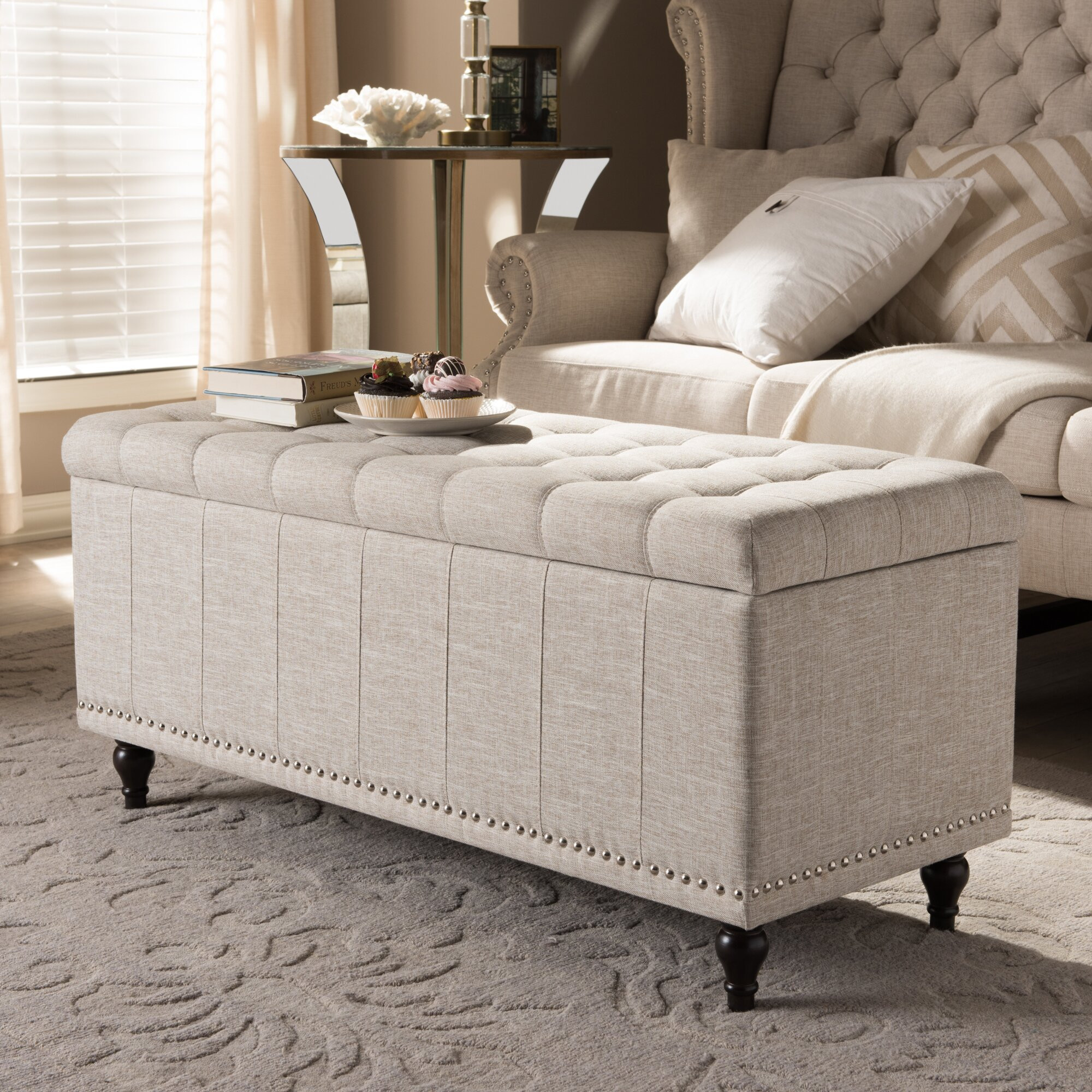 Bedroom Storage Benches
 Wholesale Interiors Baxton Studio Luca Upholstered Storage