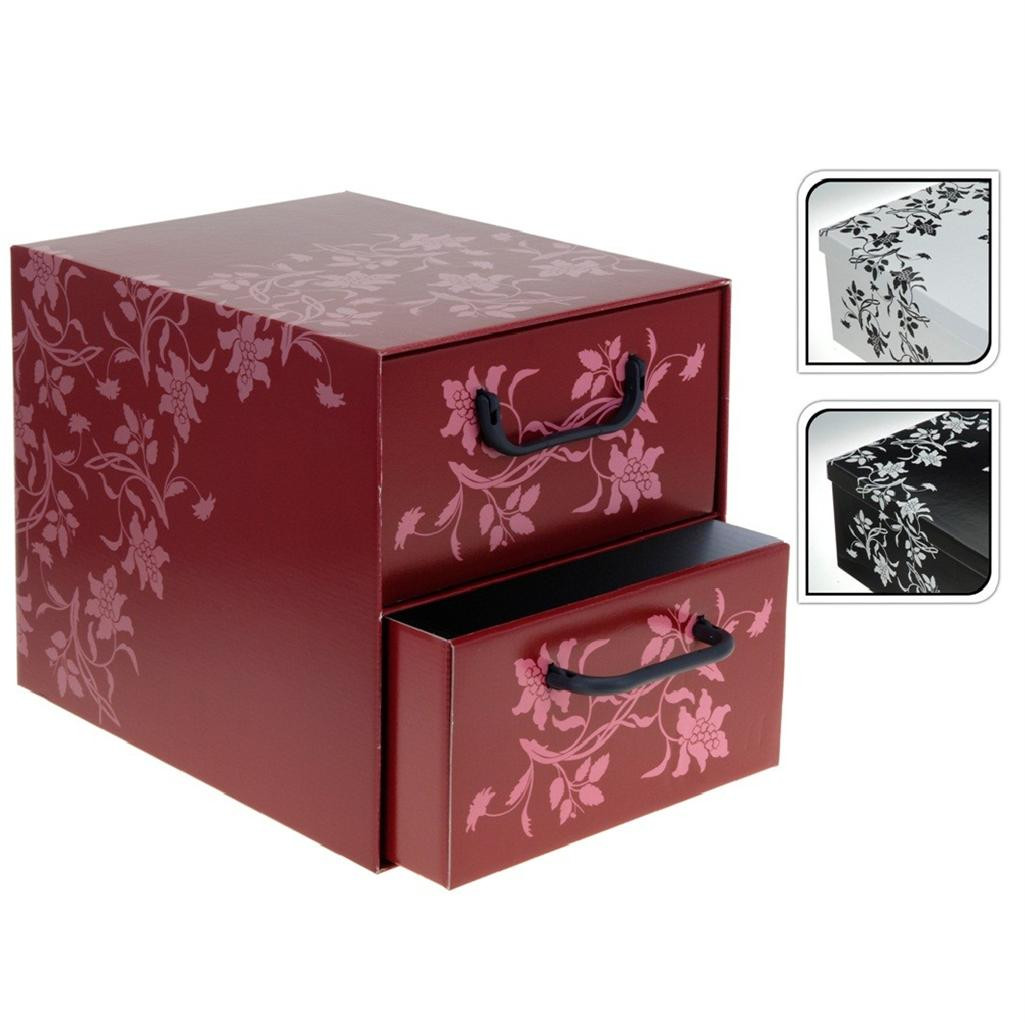 Bedroom Storage Boxes
 ITALIAN FLORAL CARDBOARD STORAGE BOX DRAWERS CABINET UNIT