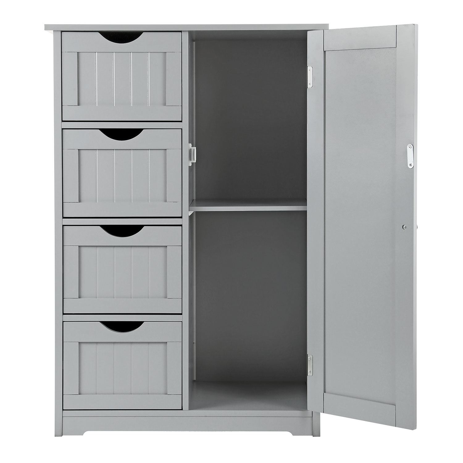 Bedroom Storage Cabinets
 Grey Wooden Bathroom Cabinet Shelf Cupboard Bedroom