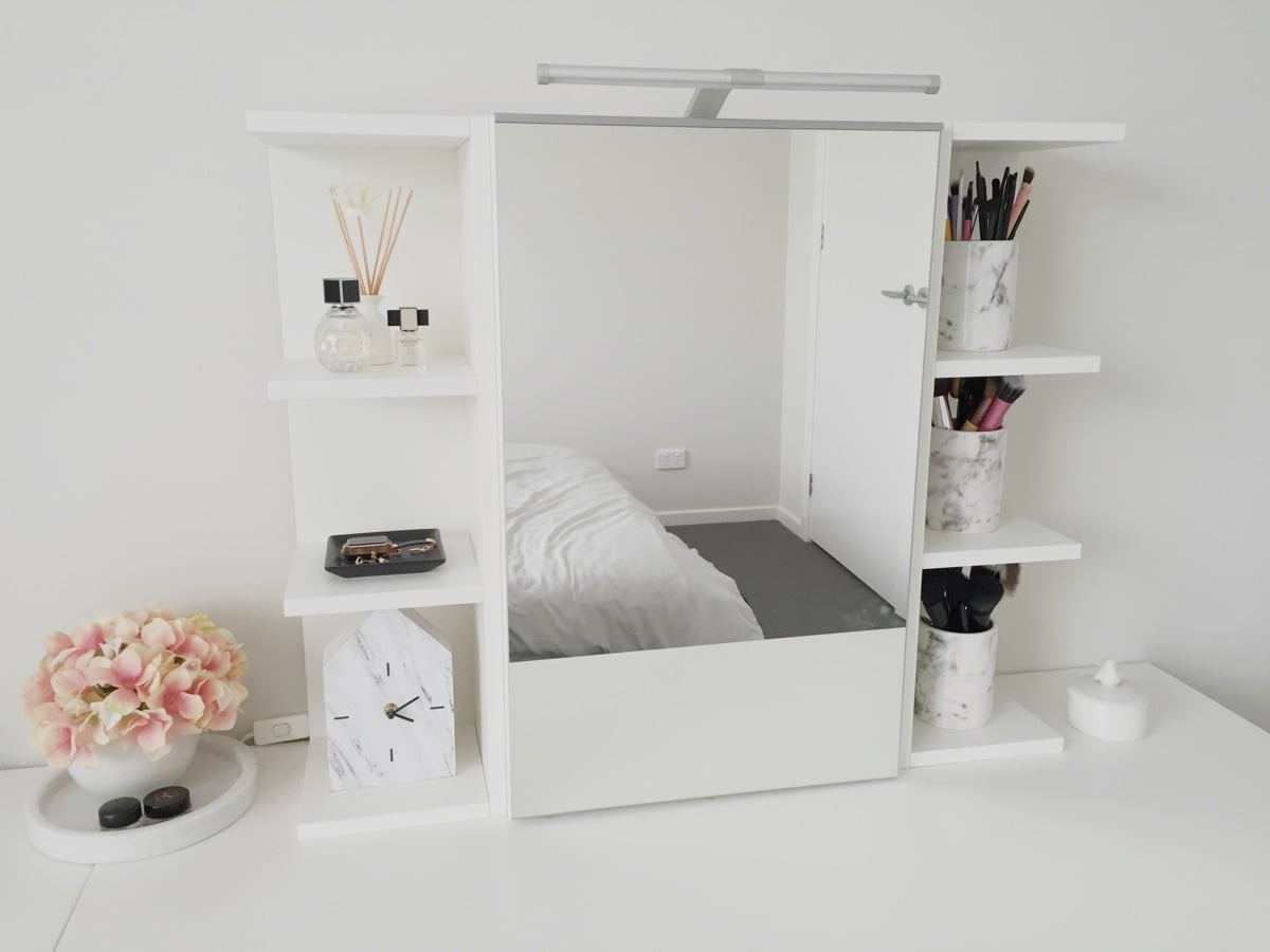 Bedroom Vanity With Storage
 Use IKEA LILLÅNGEN Mirror Cabinet as a vanity mirror with
