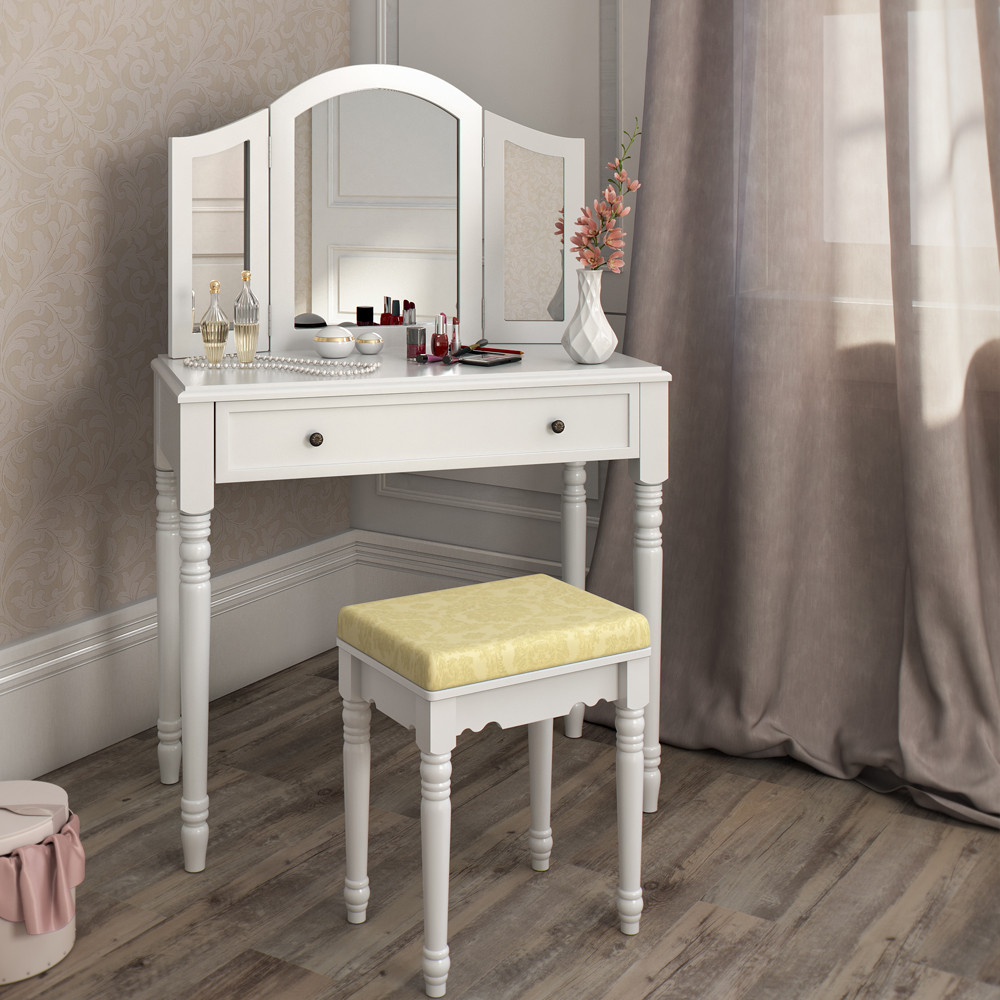 Bedroom Vanity With Storage
 Dressing Table Stool Makeup Table Storage Mirror Bedroom