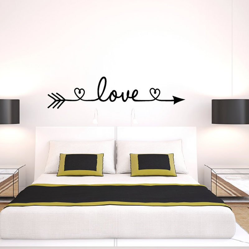 Bedroom Wall Decals
 New Design Love Arrow Wall Decals Vinyl Removable Bedroom
