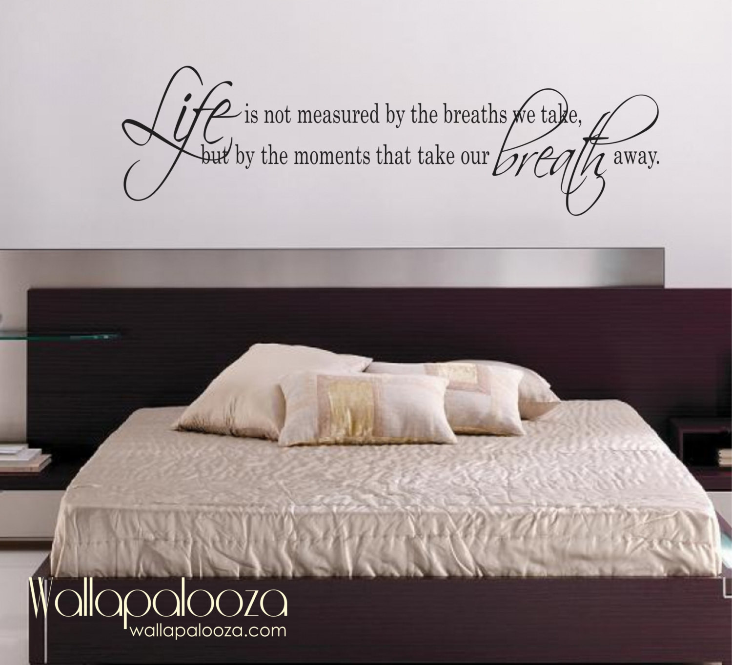 Bedroom Wall Decals
 Life Is Not measured wall decal love wall decal bedroom