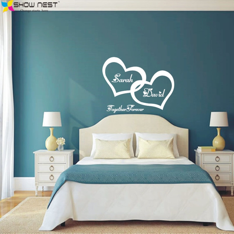 Bedroom Wall Decals
 Symbol Love Forever Wall Sticker Double Heart Custom