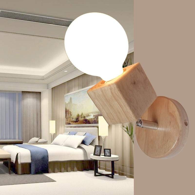 Bedroom Wall Sconce Lights
 Modern Wall Lamps Bedroom Wall Lights Oak Wood Adjustable