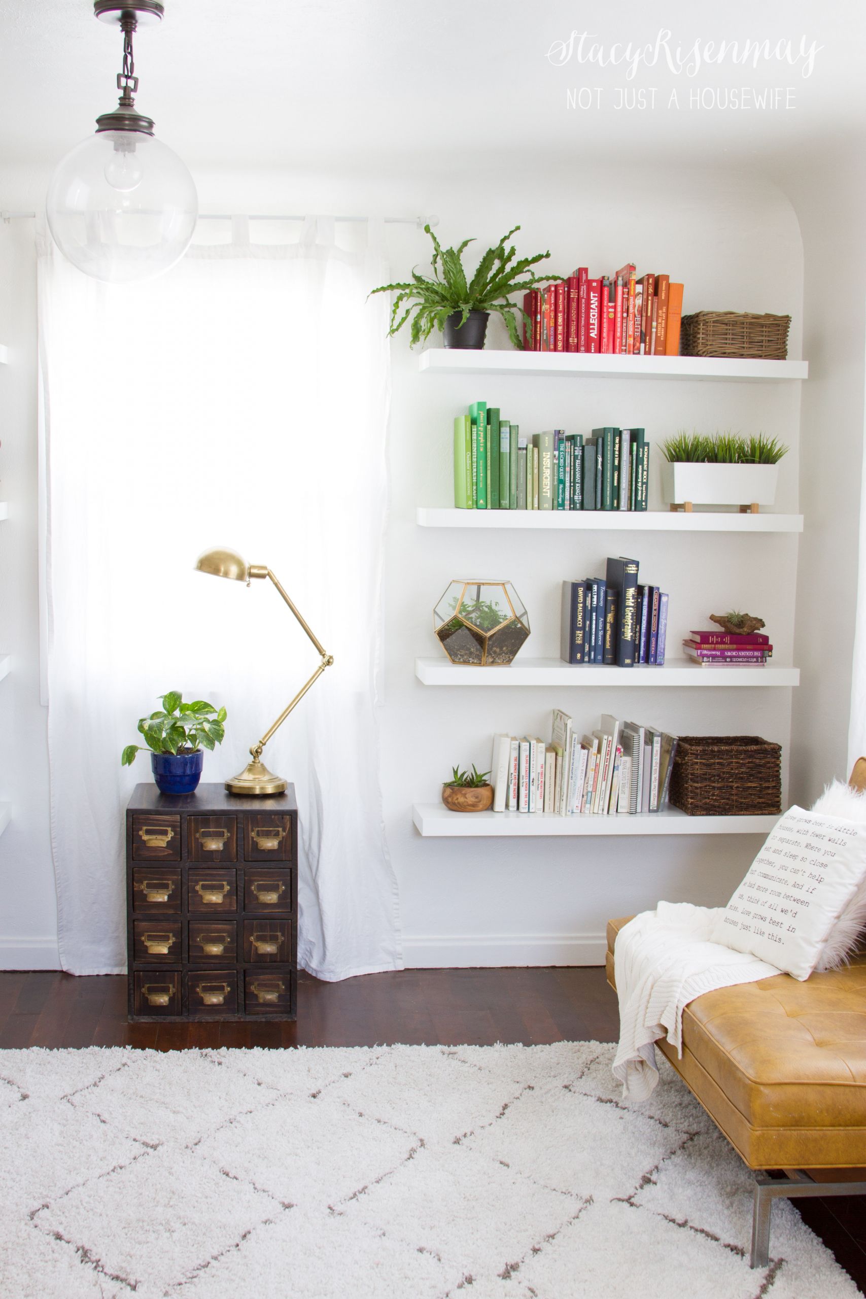 Bedroom Wall Shelves
 Bright and Colorful Family Room