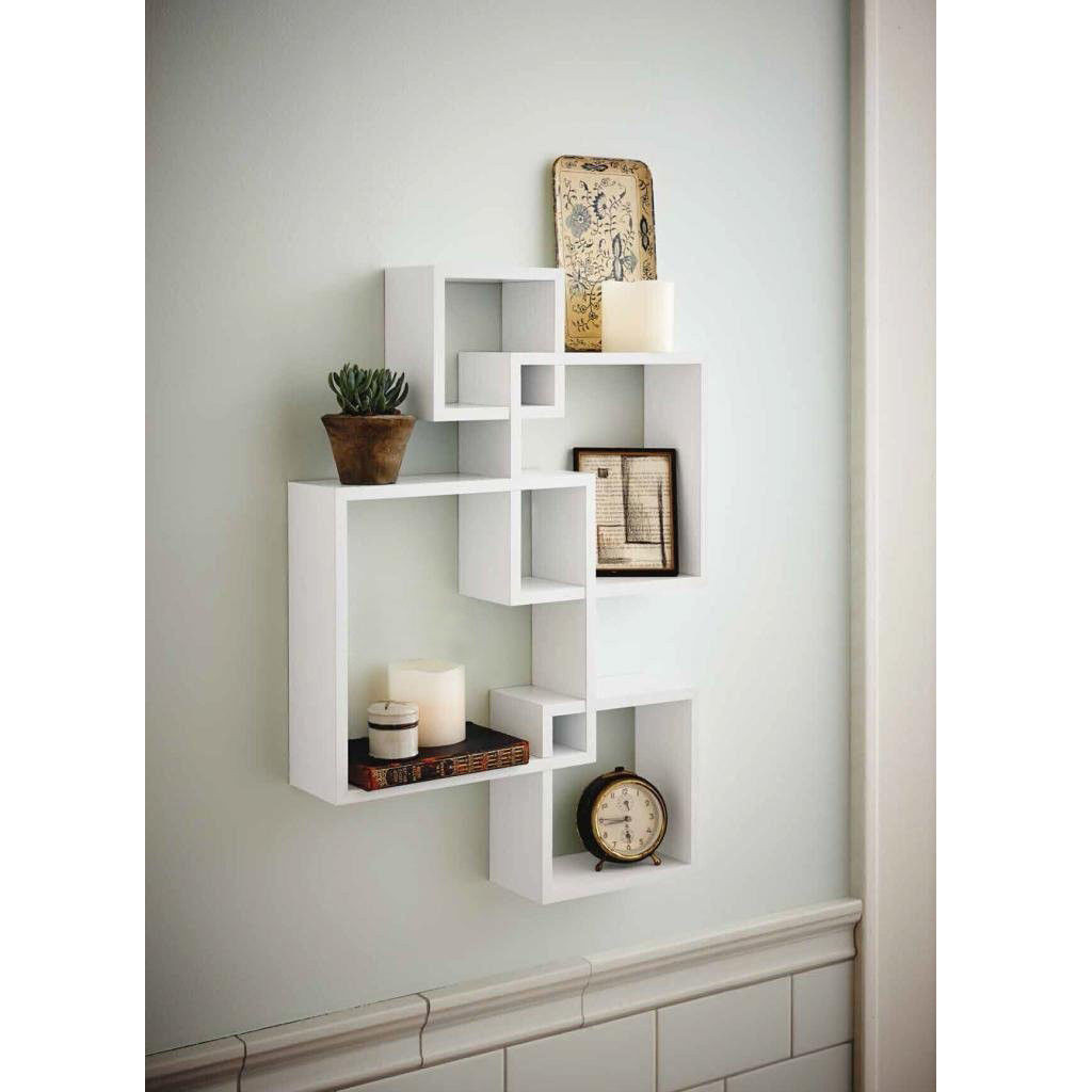 Bedroom Wall Shelves
 Zimtown Set of 4 Decorative Wood Floating Wall Shelf