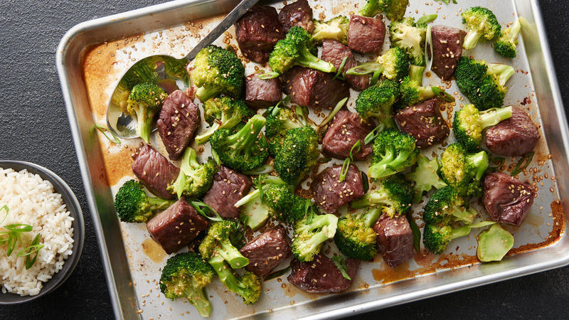 Beef Sheet Pan Dinners
 Sheet Pan Sesame Beef and Broccoli Recipe BettyCrocker