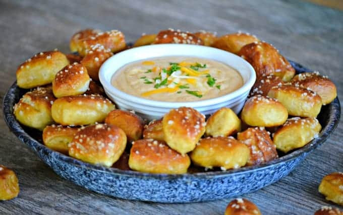 Beer Cheese Dip And Pretzels
 Beer Cheese Dip and Homemade Pretzel Bites