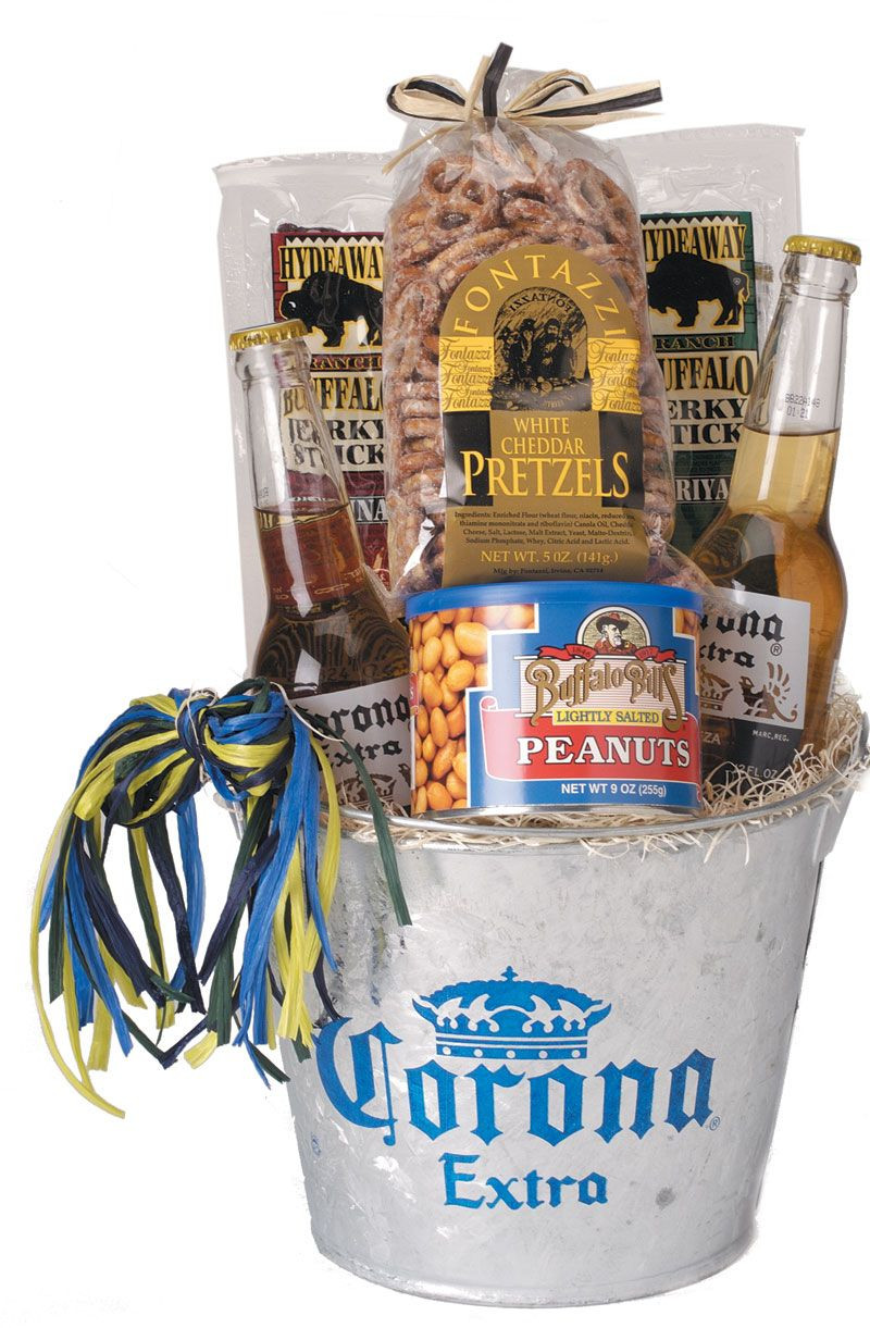 Beer Gift Baskets Ideas
 Man beer t basket but with miller lites of course