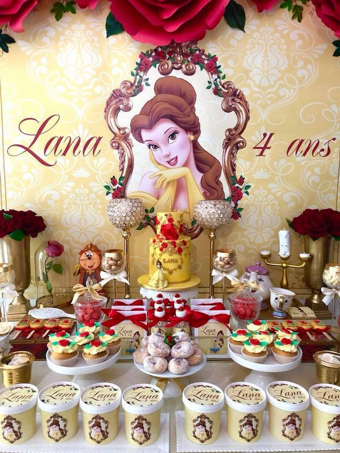 Belle Birthday Party
 Kara s Party Ideas Princess Belle Beauty & the Beast