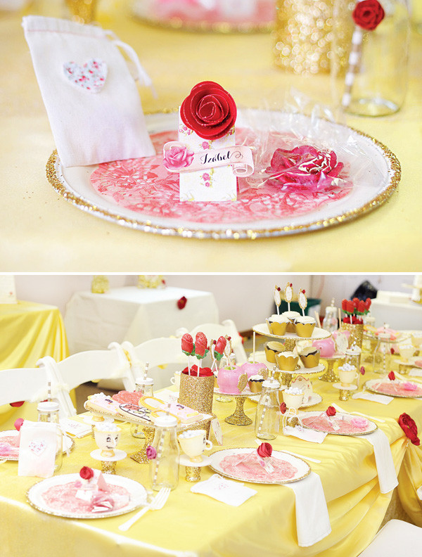 Belle Birthday Party
 Glittery Princess Belle Birthday Beauty & the Beast