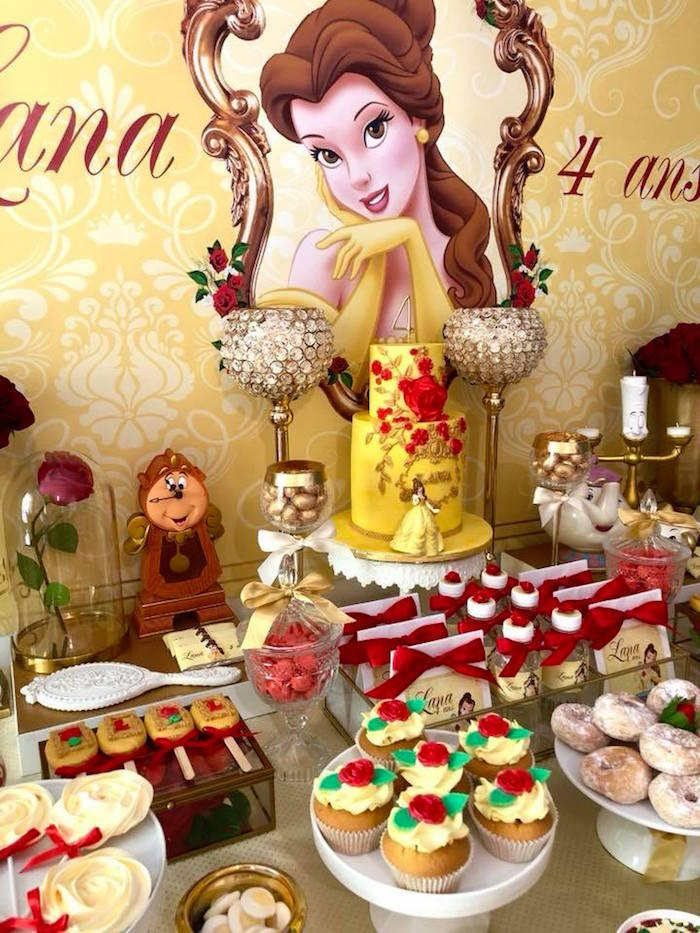 Belle Birthday Party
 Kara s Party Ideas Princess Belle Beauty & the Beast