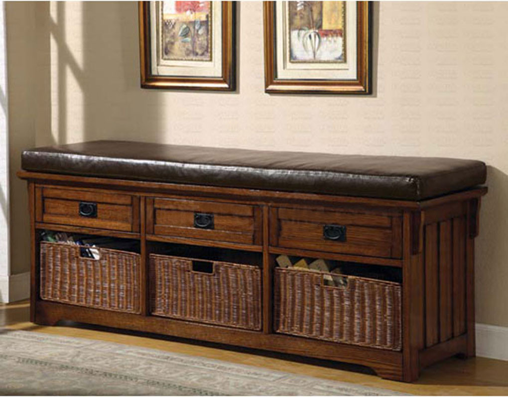 Benches With Storage
 Dark Oak Storage Bench