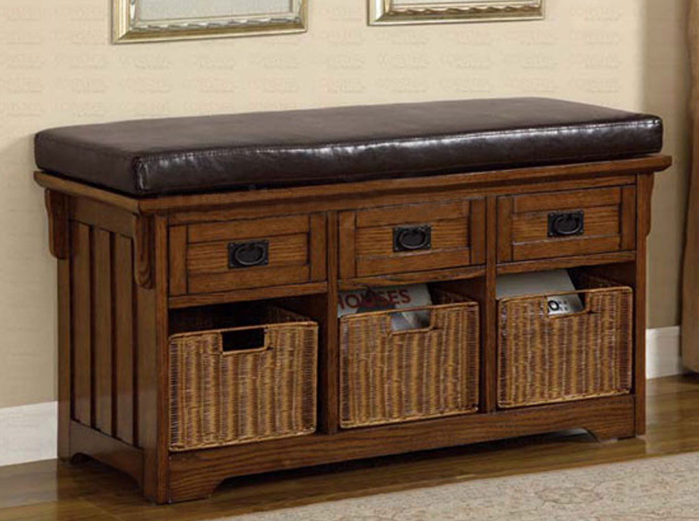 Benches With Storage
 Dark Oak High Storage Bench