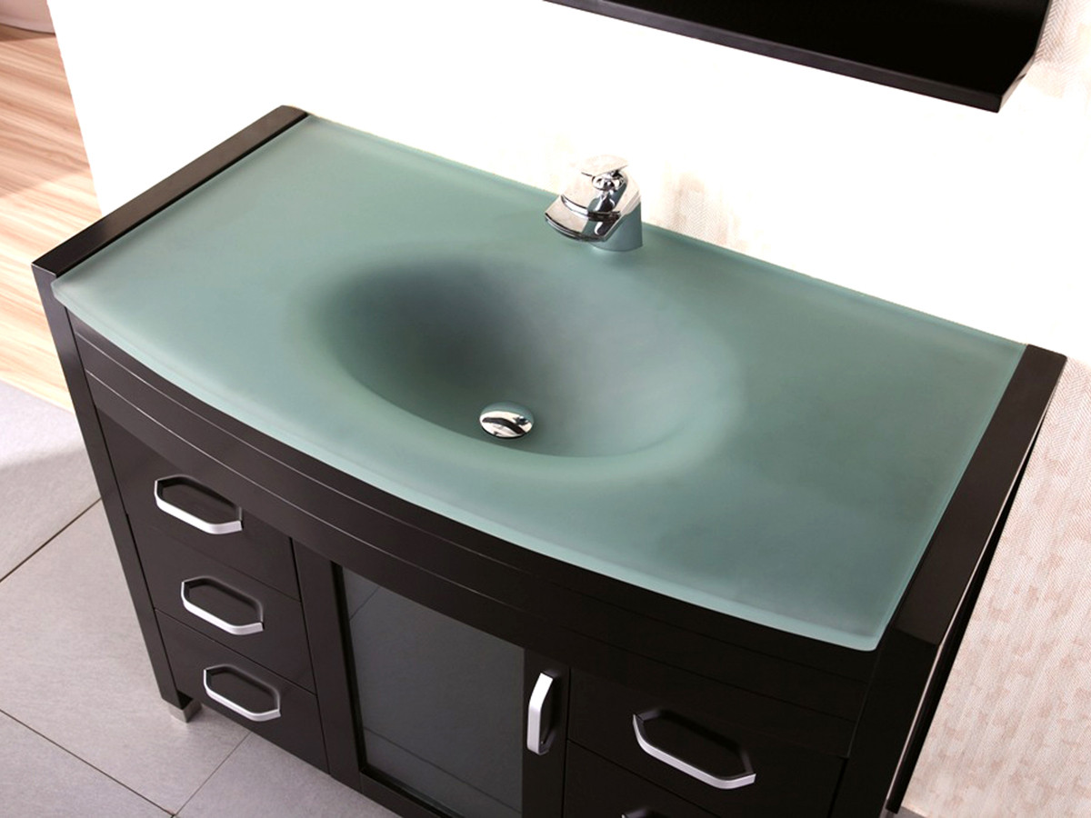 Best Bathroom Sinks
 48" Waterfall Single Bath Vanity Glass Top Bathgems