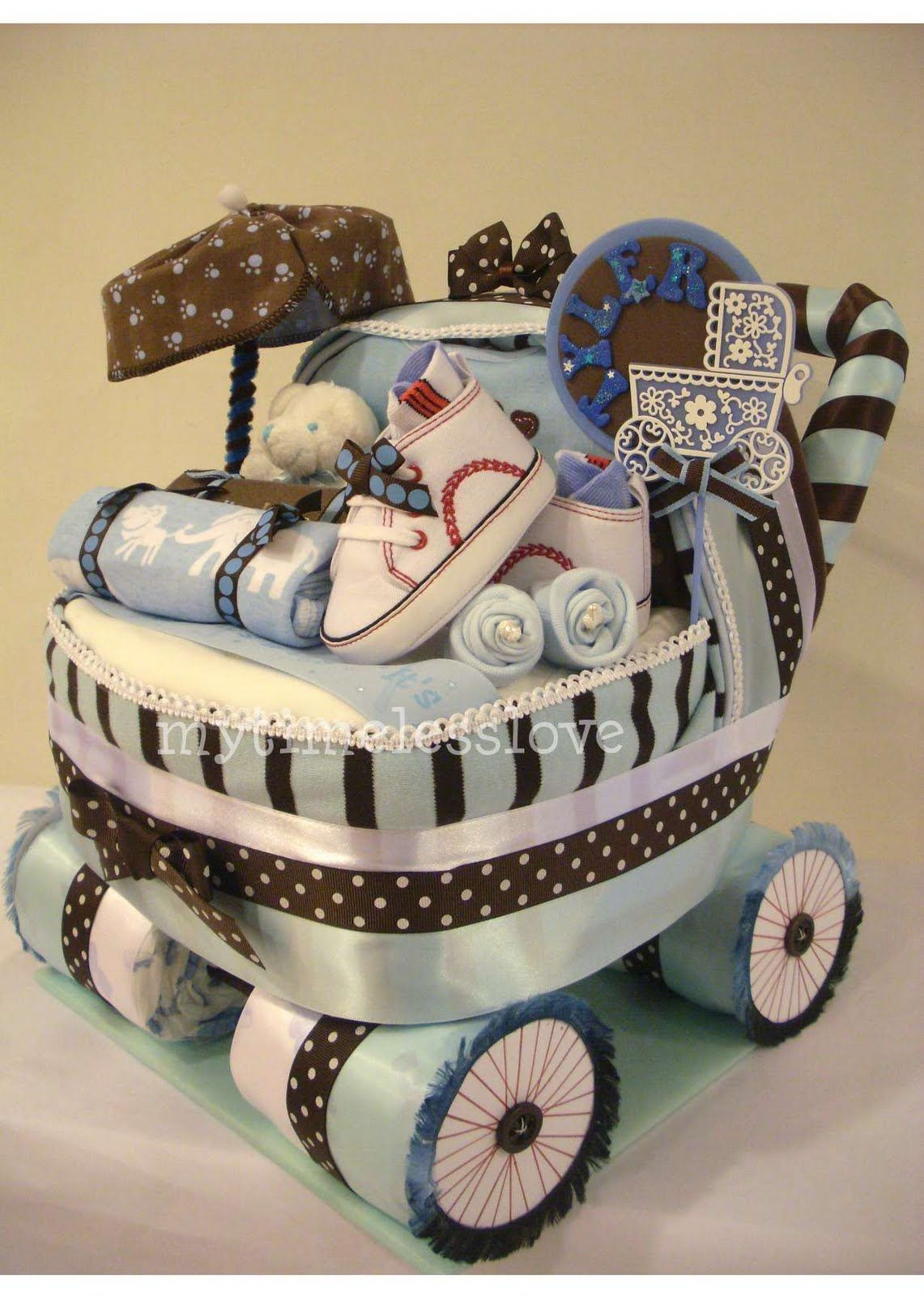 Best Boy Baby Gifts
 baby carriage Diaper Cake