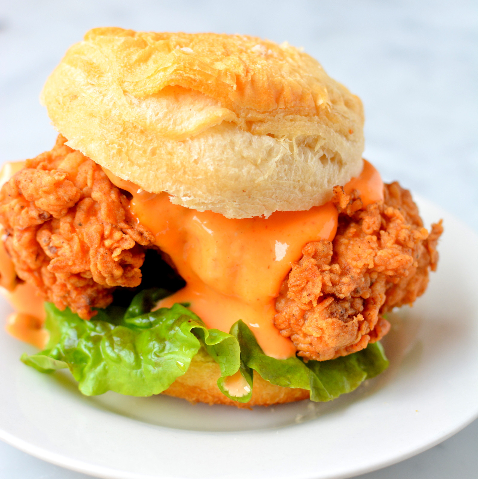 Best Fried Chicken Sandwich
 Sriracha Lime Fried Chicken Sandwiches