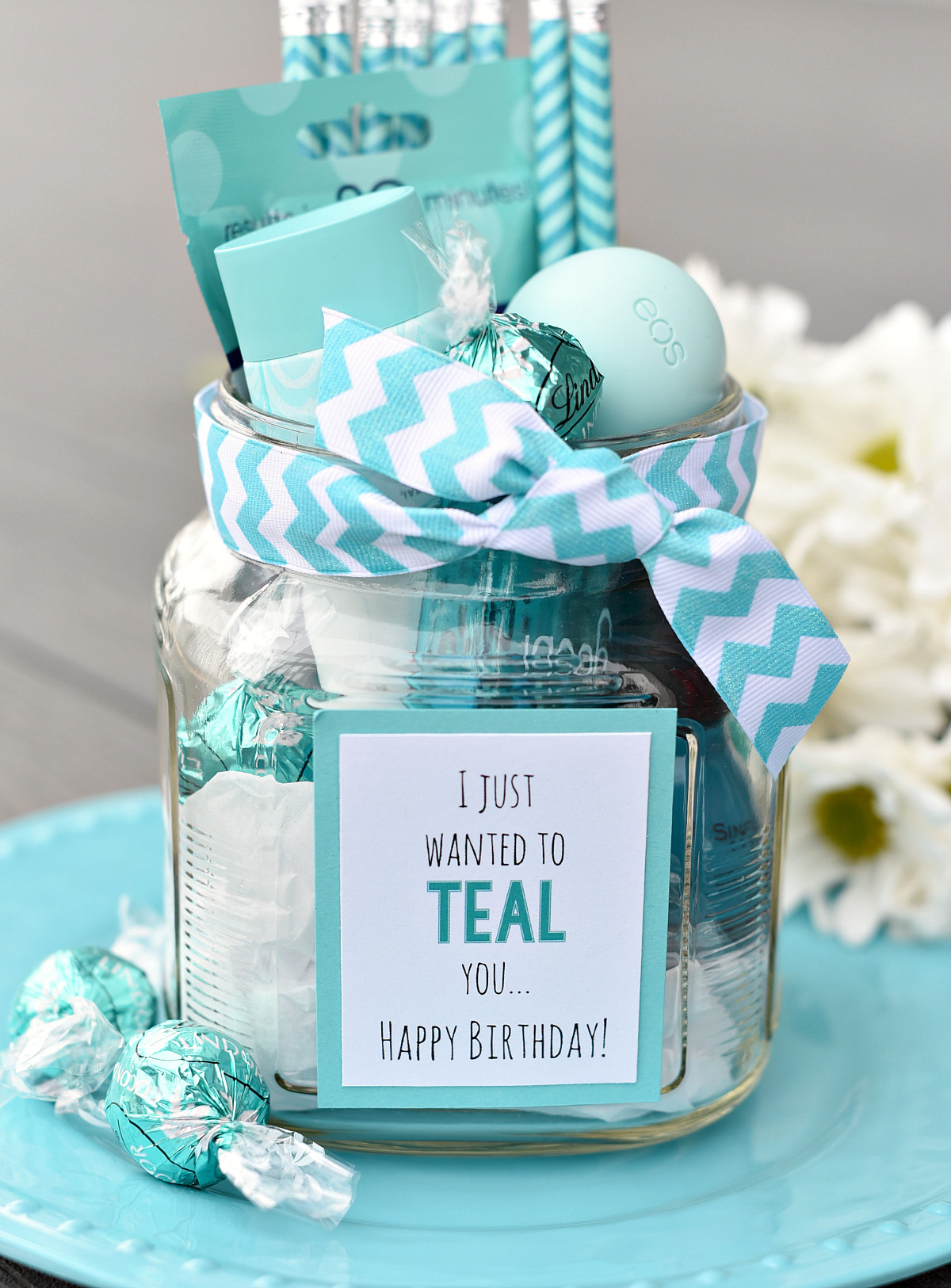 Best Friend Birthday Gifts
 Teal Birthday Gift Idea for Friends – Fun Squared