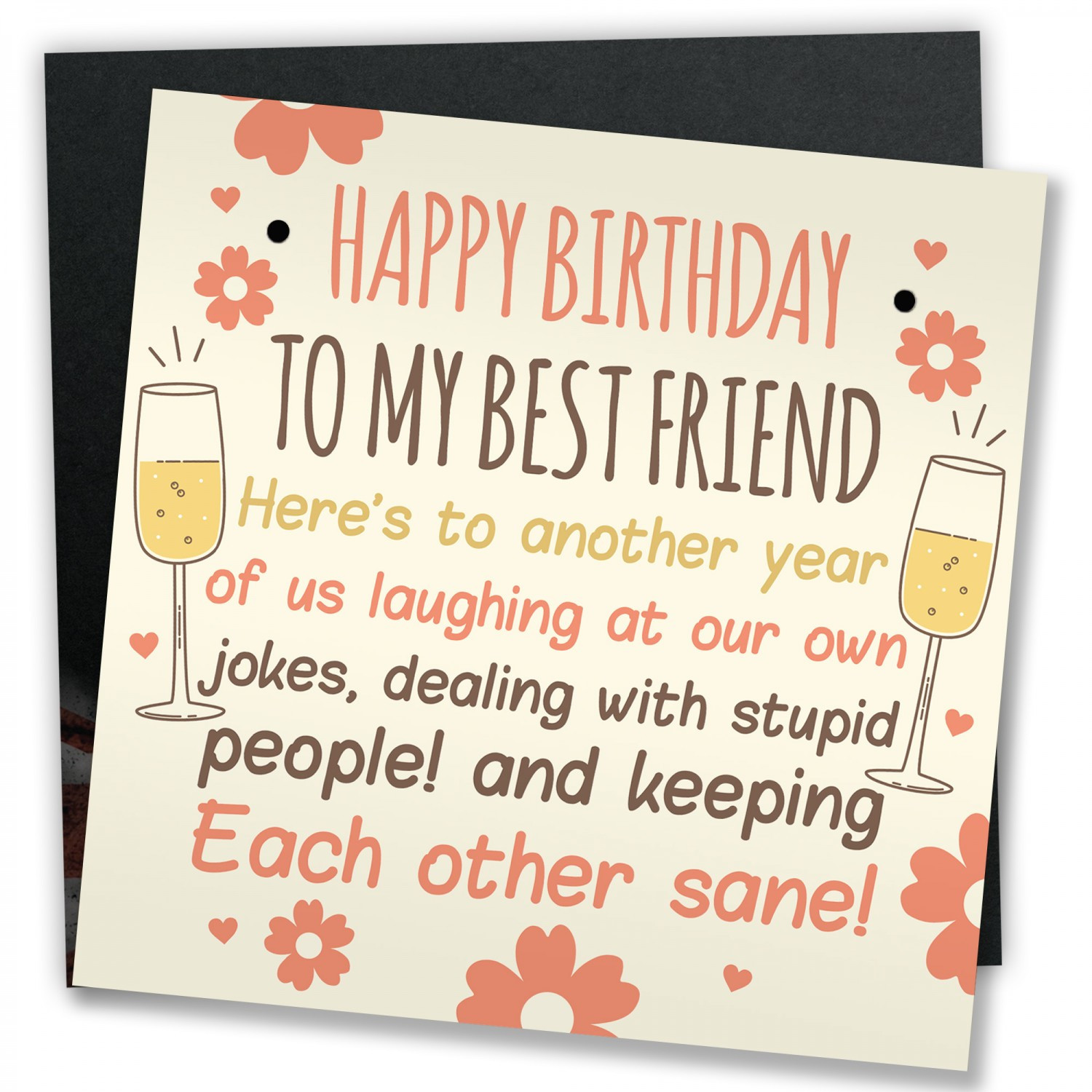 Best Friends Birthday Cards
 Funny Best Friend Birthday Card Friendship Gifts Sign