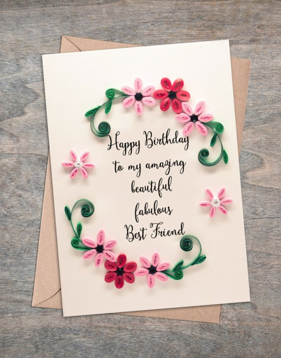 Best Friends Birthday Cards
 Valentine present Best Friend Birthday Card Girlfriend