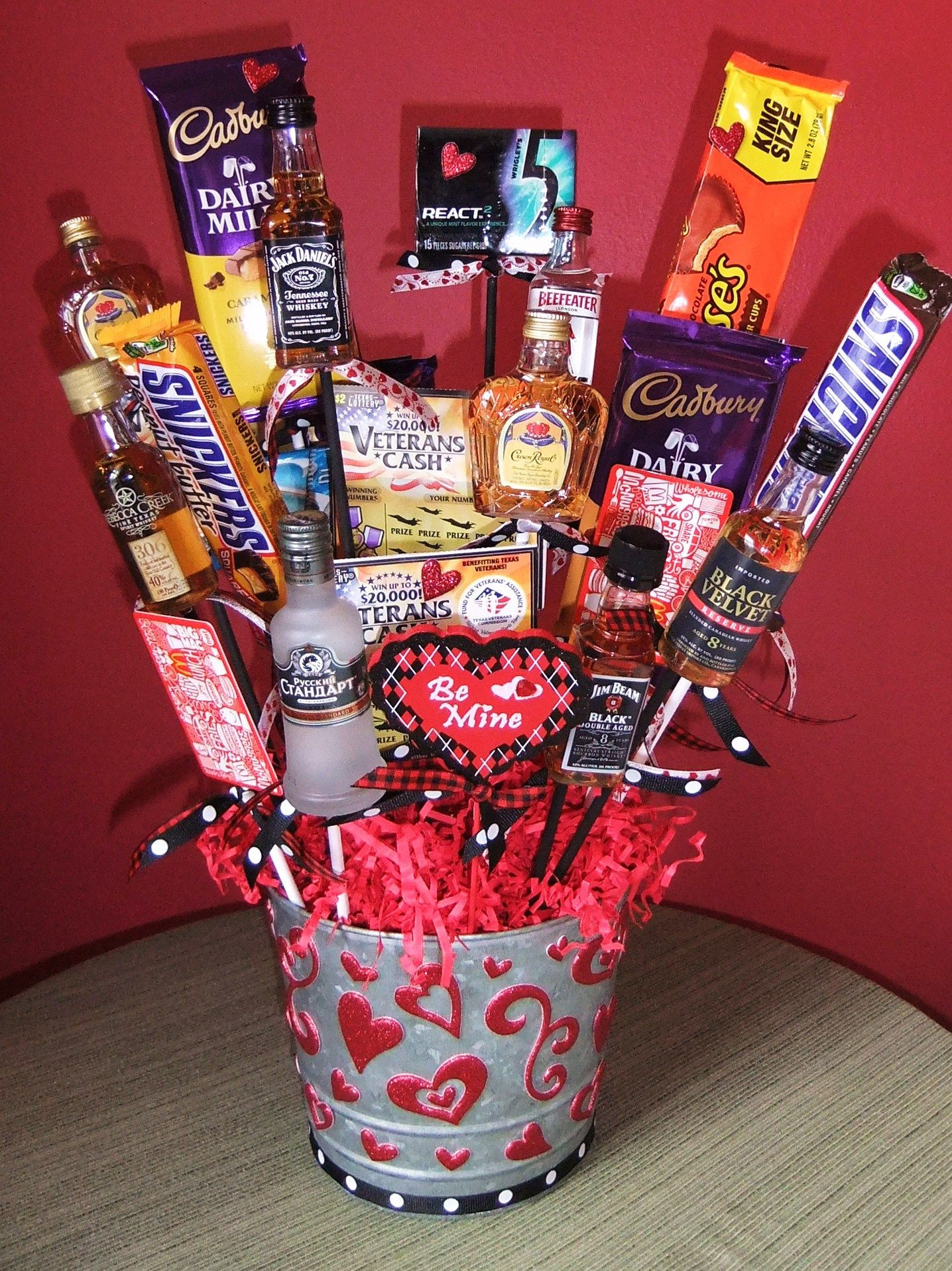 Best Male Valentines Day Gift Ideas
 Valentine s Day man bouquet liquor chocolate t