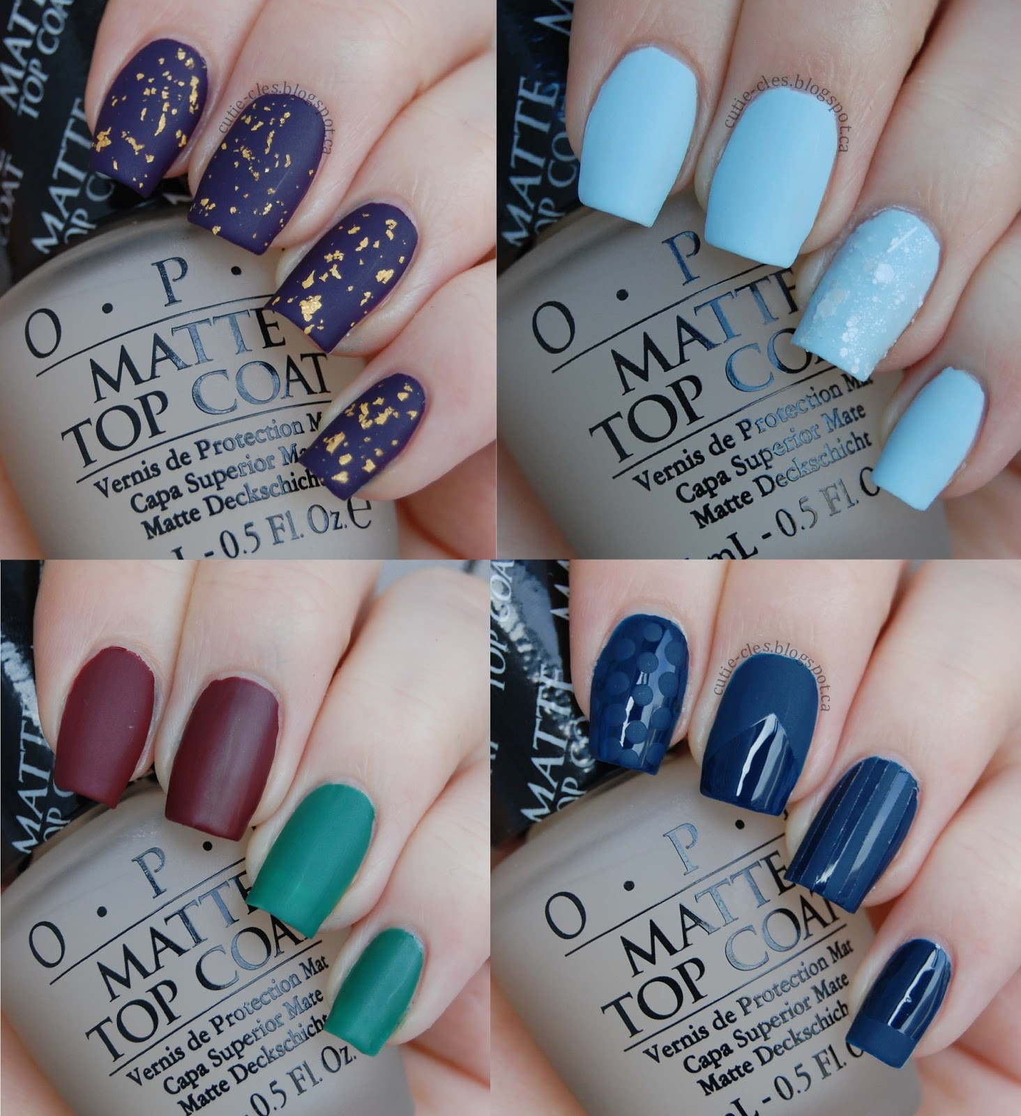 Best Matte Nail Colors
 Paleberry OPI Matte Top Coat Swatches & Review