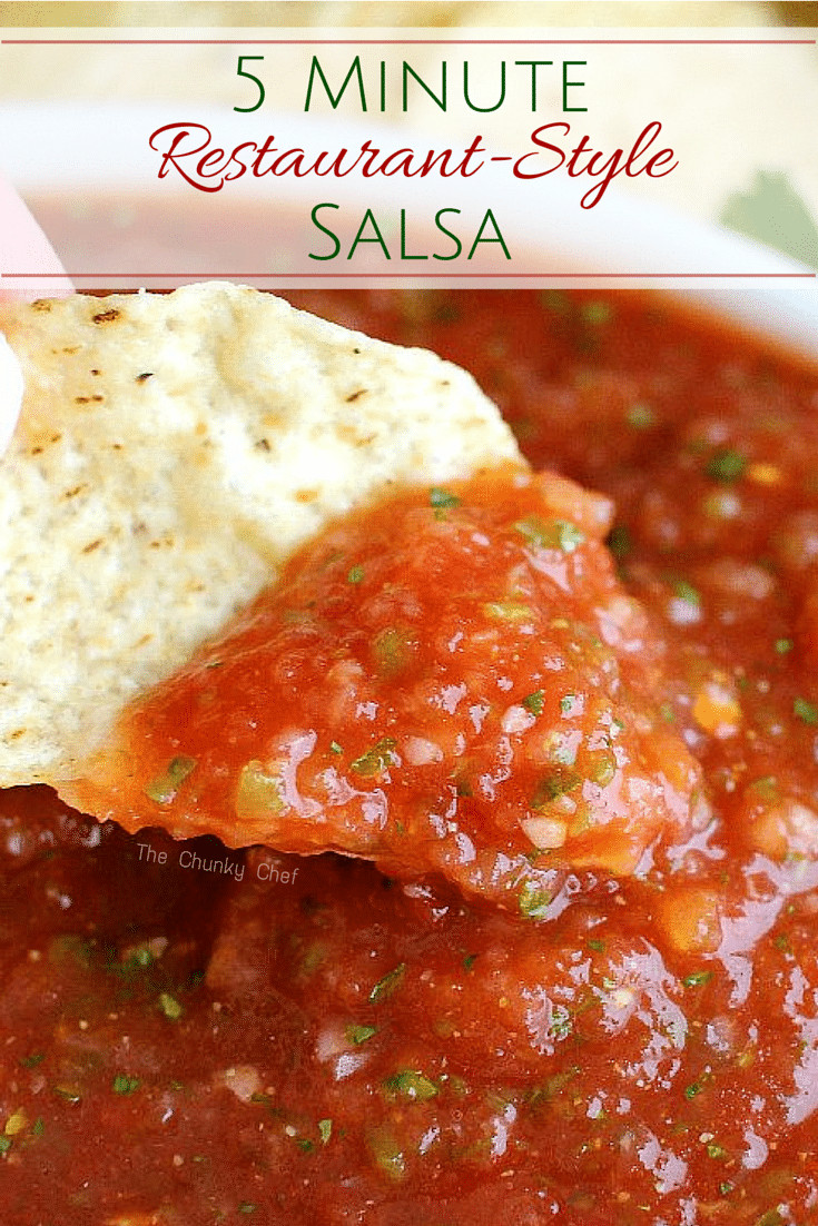 Best Salsa Recipe Ever
 5 Minute Restaurant Salsa The Chunky Chef