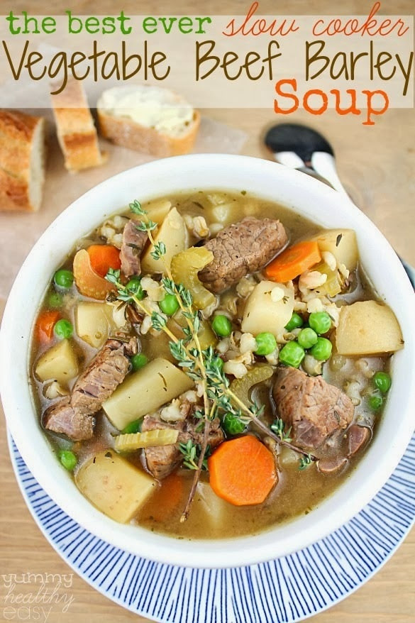 Best Vegetable Beef Soup
 The Best Ever Slow Cooker Ve able Beef Barley Soup