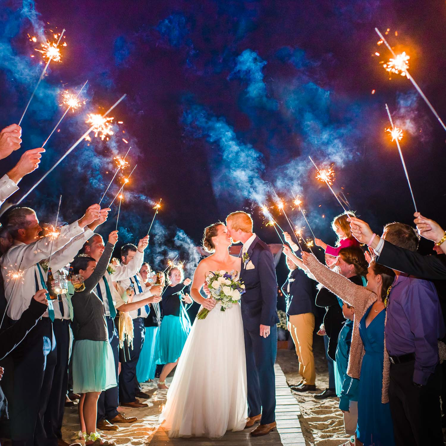 Best Wedding Sparklers
 Massachusetts Seaside wedding