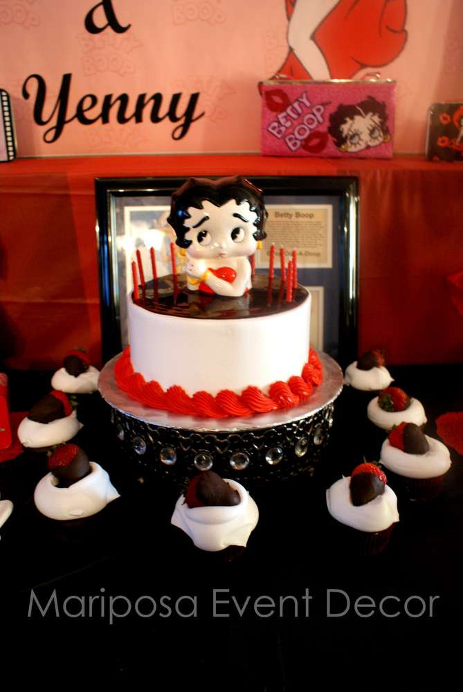 Betty Boop Birthday Decorations
 Betty Boop Birthday Party Ideas 1 of 8