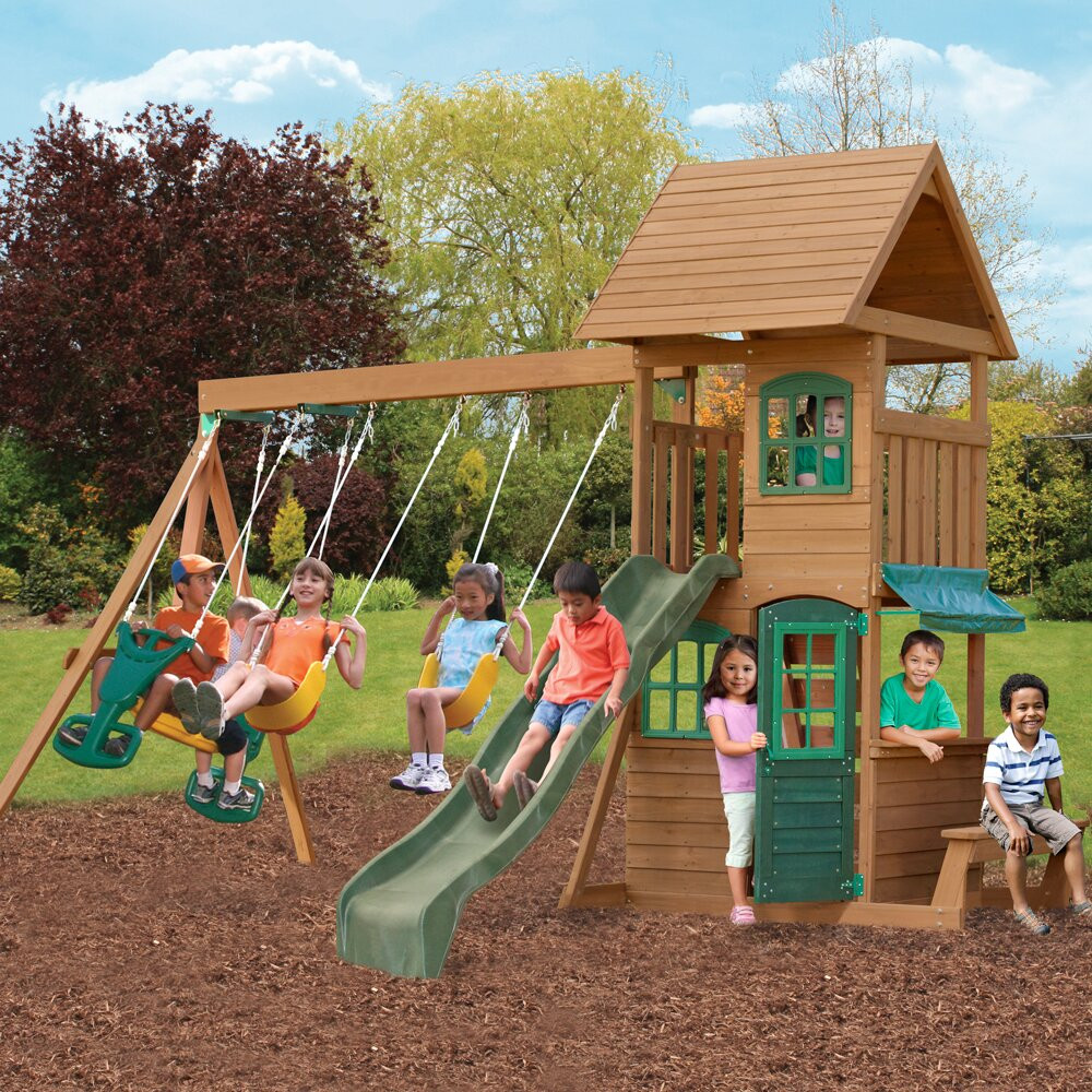 Big Backyard Swing Sets
 Big Backyard Windale Wooden Swing Set & Reviews