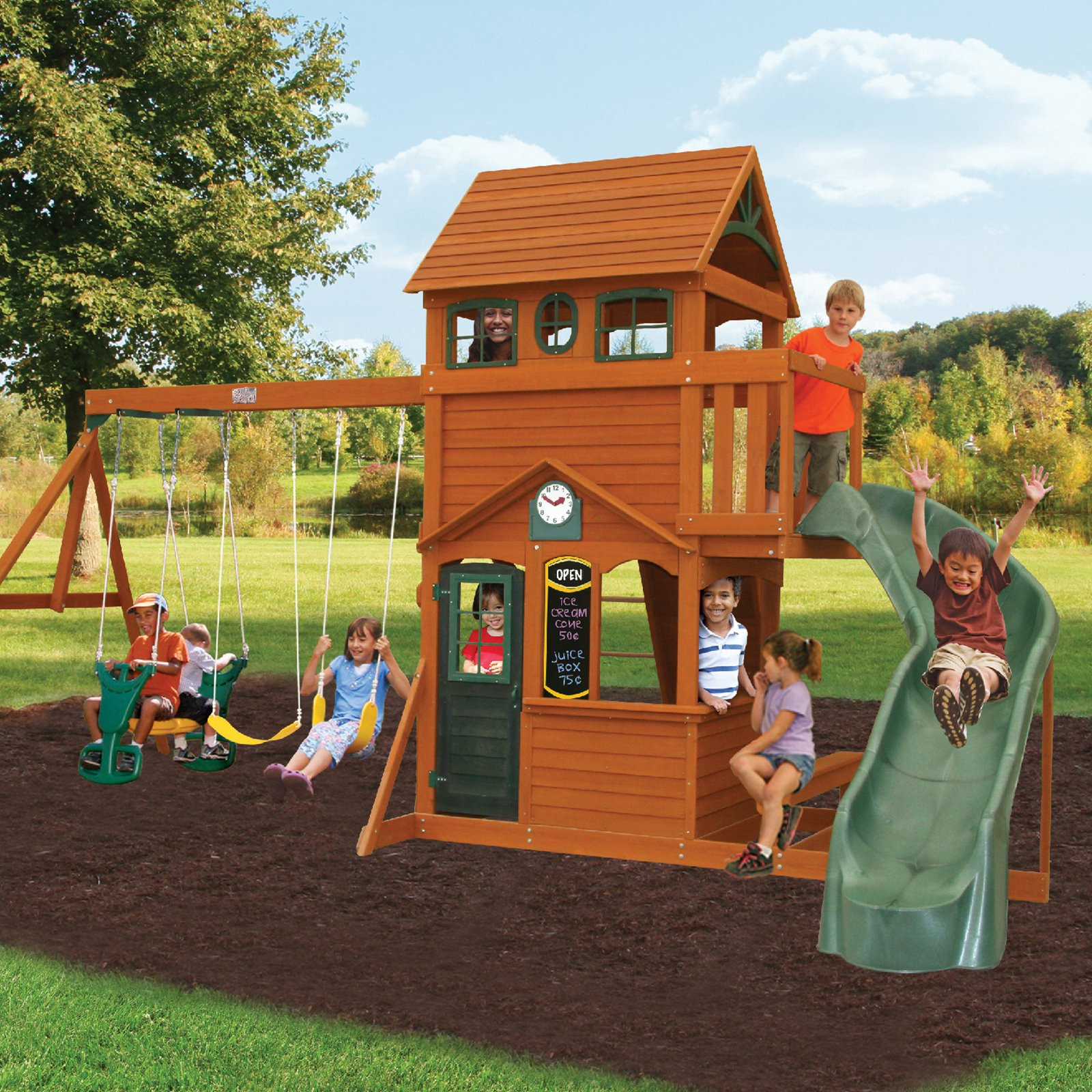 Big Backyard Swing Sets
 Big Backyard Ashberry II Swing Set Walmart Walmart