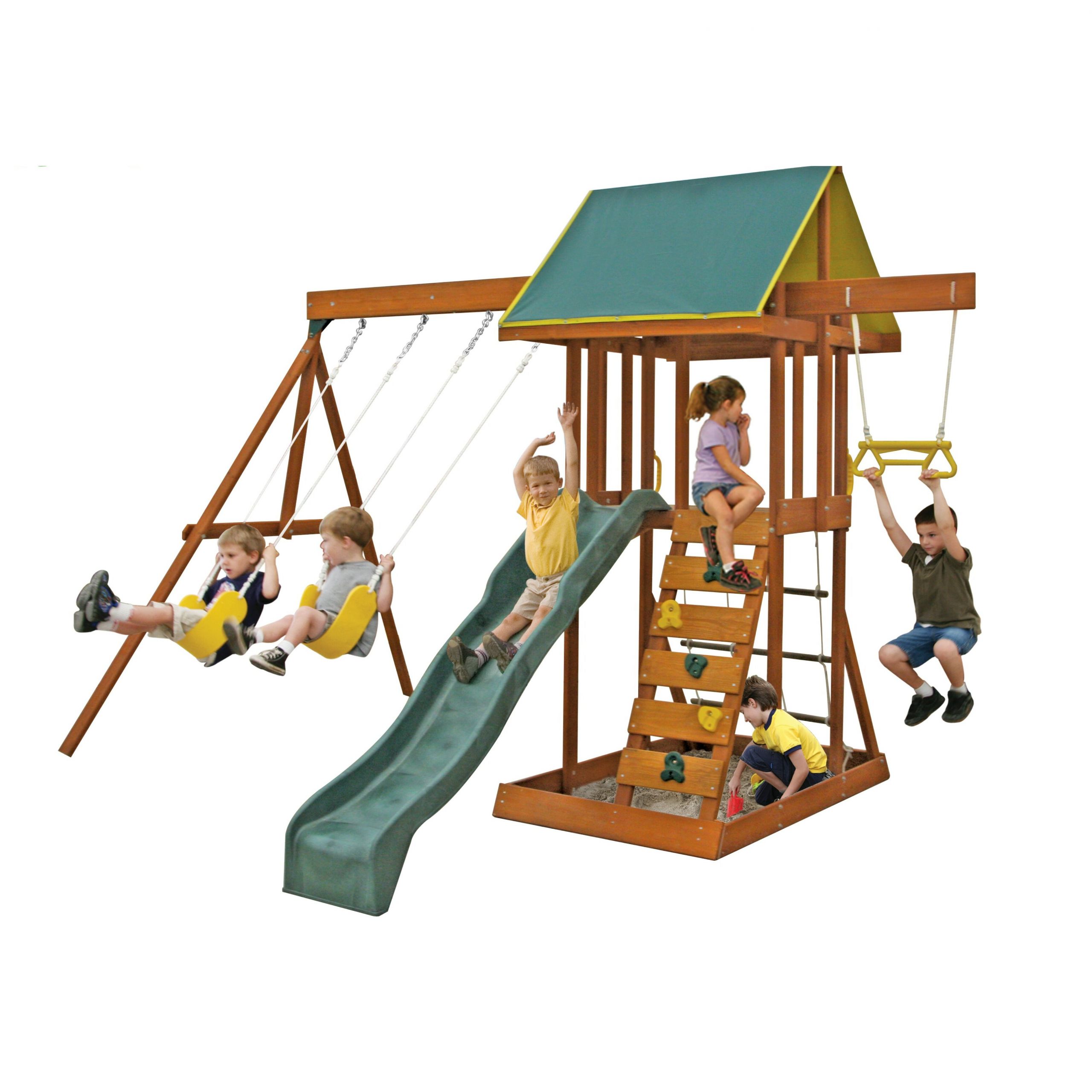 Big Backyard Swing Sets
 Big Backyard Scout Meadowvale Wooden Swing Set & Reviews