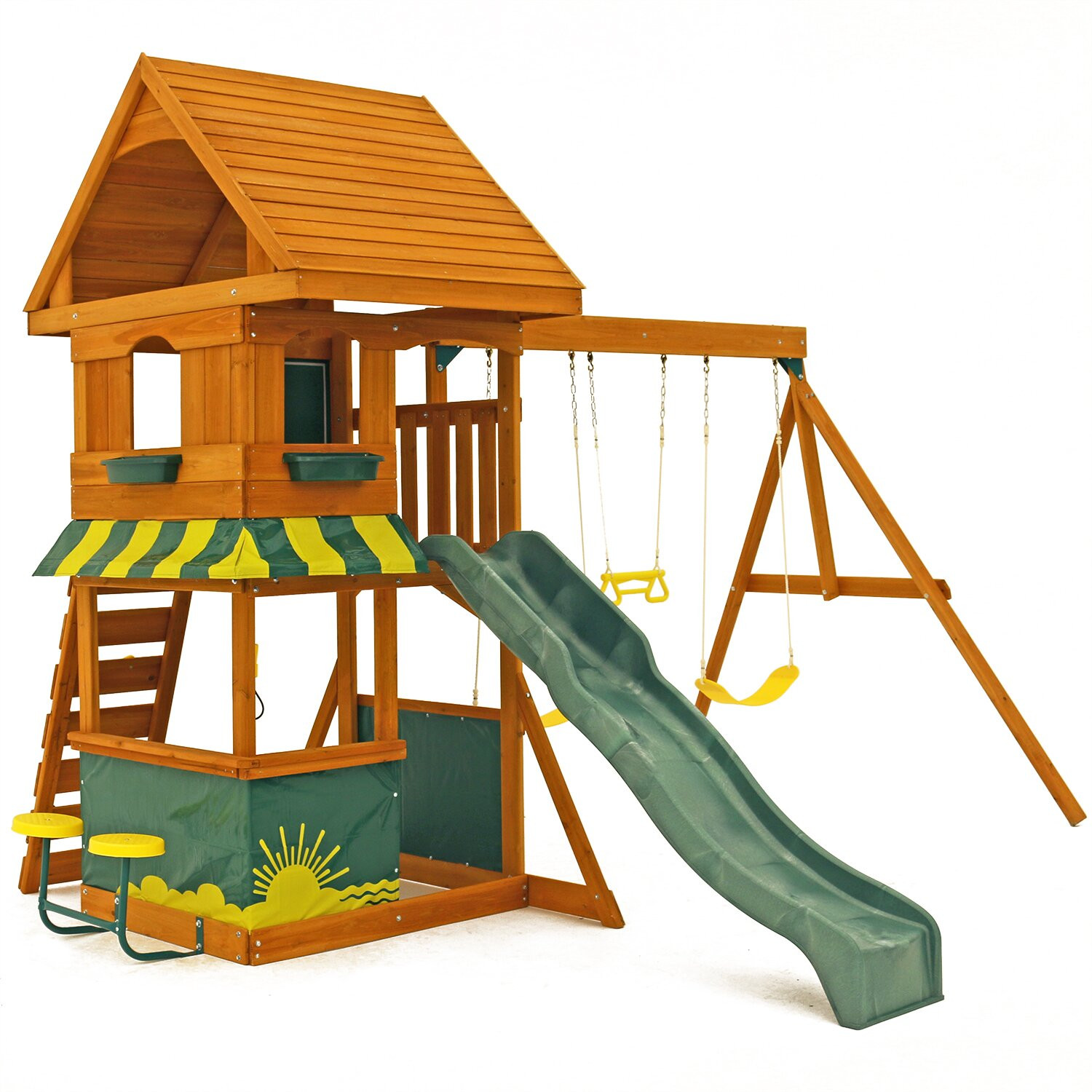 Big Backyard Swing Sets
 Big Backyard Magnolia Wooden Swing Set & Reviews