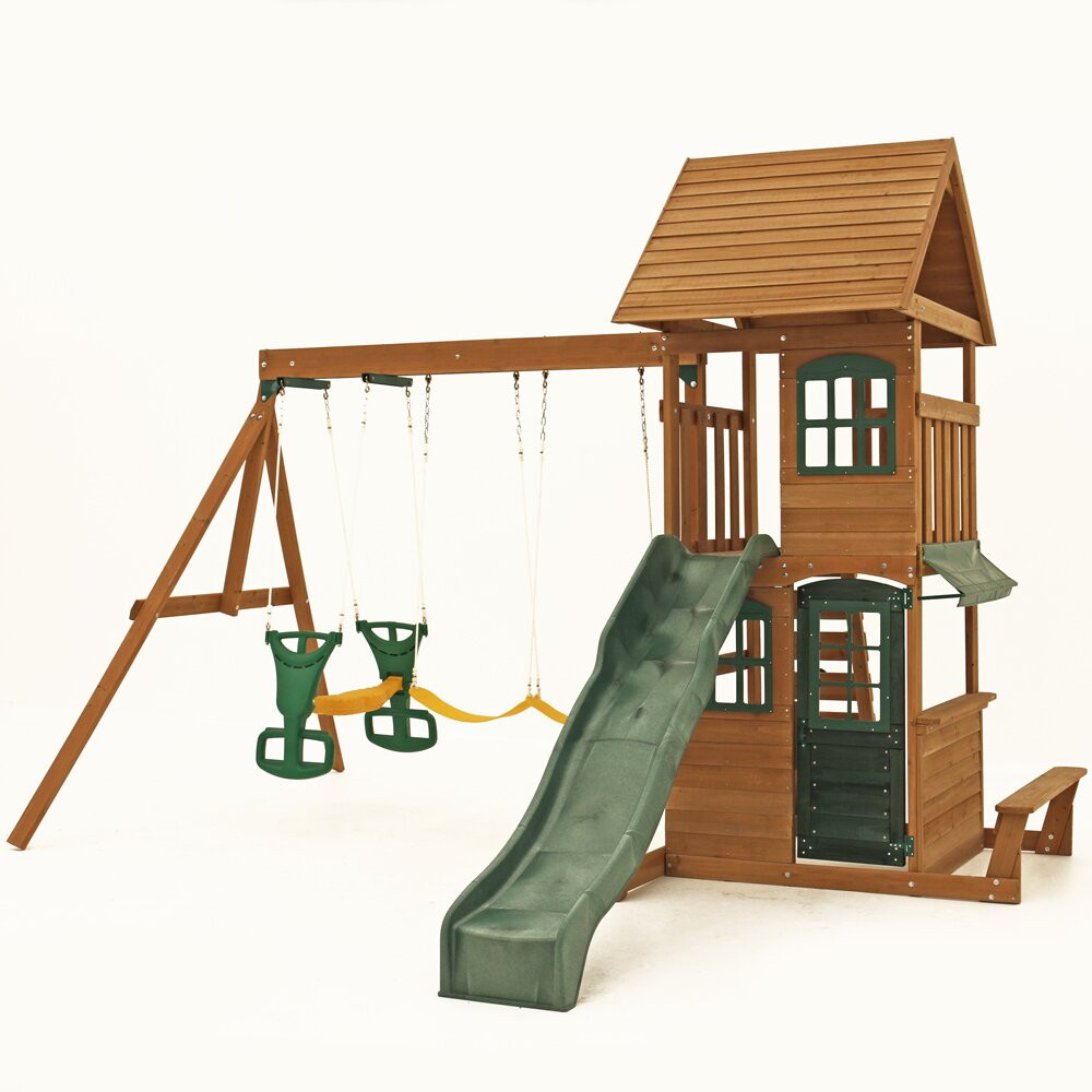 Big Backyard Swing Sets
 Big Backyard Windale Wooden Swing Set & Reviews