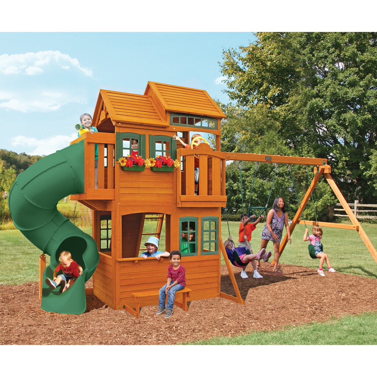 Big Backyard Swing Sets
 Big Backyard Grand Valley Retreat Swing Set & Reviews