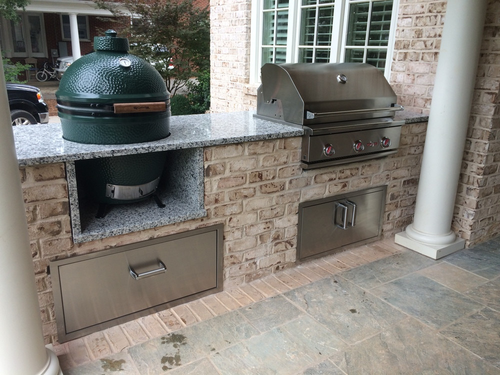 Big Green Egg Outdoor Kitchen
 Outdoor Kitchens — Charlotte Grill pany