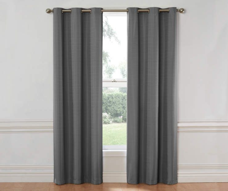 Big Lots Kitchen Curtains
 Gray Hampton Thermal Curtain Panel 84" at Big Lots