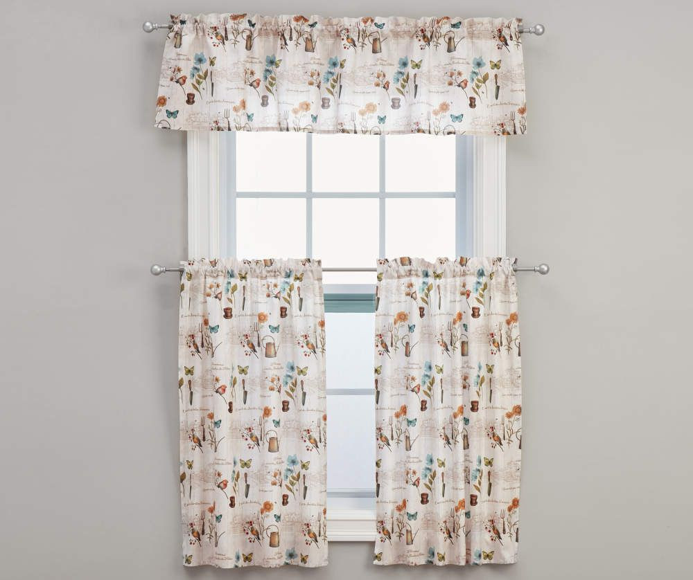 Big Lots Kitchen Curtains
 Living Colors Le Jardin Kitchen Tier & Valance 3 Piece Set