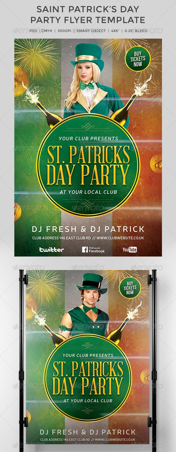 Biggest St Patrick's Day Party
 Saint Patrick s Day Party Flyer Template by Cause