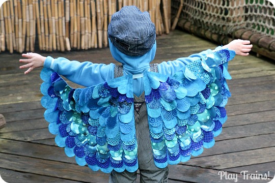 Bird Costume DIY
 DIY Angry Birds Costume Engineer Blue Bird Mask and Wings