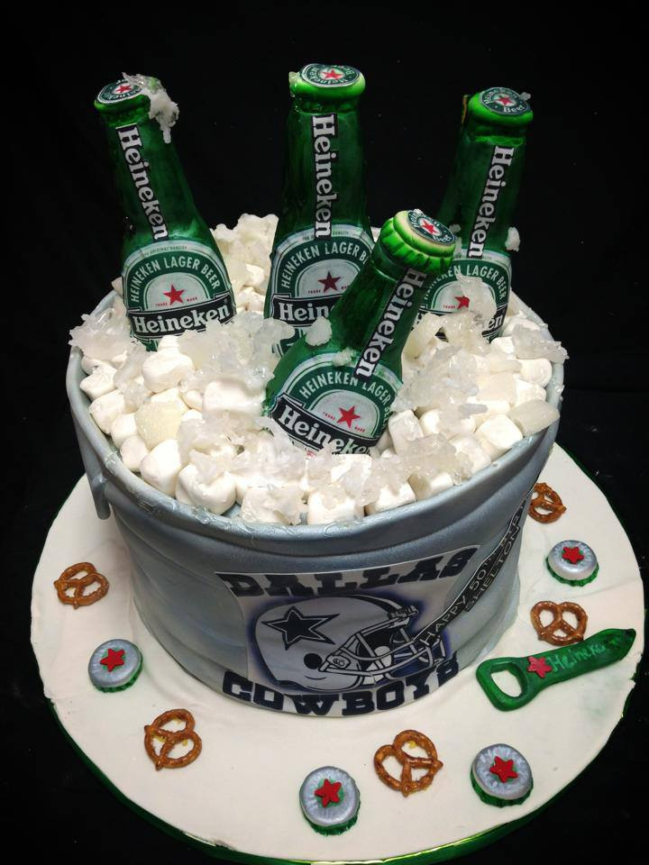 Birthday Beer Cake
 Baking with Roxana s Cakes 50th Birthday Heineken Beer