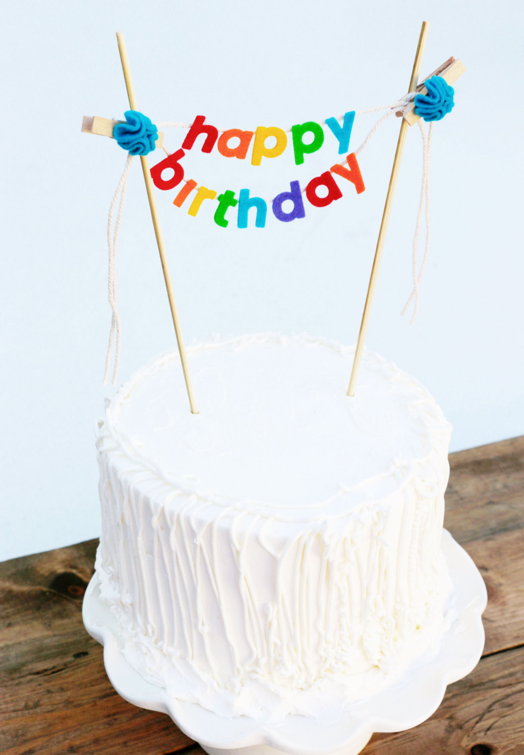 Birthday Cake Banner
 Birthday Cake Banner Birthday Cake Topper by pipsqueakandbean